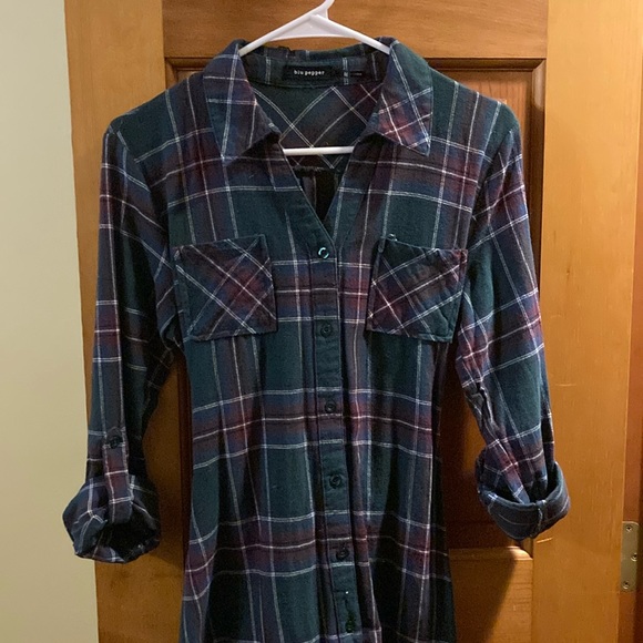 Women’s Flannel Tunic | Blu Pepper |  M - Picture 1 of 8